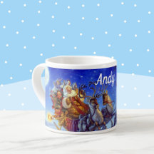 Añadir nombre Santa con juguetes Classic SMALL Cup