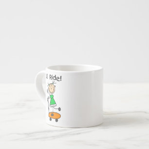 Taza De Espresso Ando en monopatín - Chica en Scooter