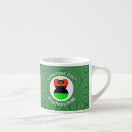 Taza De Espresso Ángel de Navidades norteamericanos de la diáspora