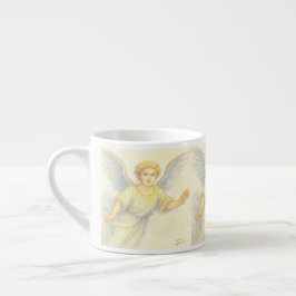 Taza De Espresso Ángel huyendo con una sonrisa