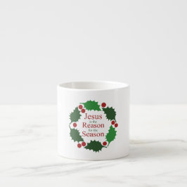 Taza De Espresso Anillo de la razón de Jesús Holly para la temporad