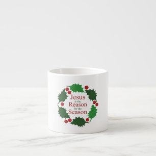Taza De Espresso Anillo de la razón de Jesús Holly para la temporad