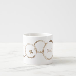 Taza De Espresso Anillos de CAFÉ DAD Padres Blancos Día Diversión