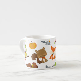 Taza De Espresso Animales de bosque, animales de bosque, animales d