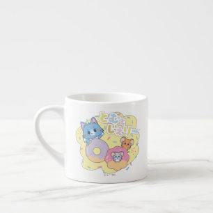 Taza De Espresso Anime Donut se ilumina con Tom, Jerry y Tuffy