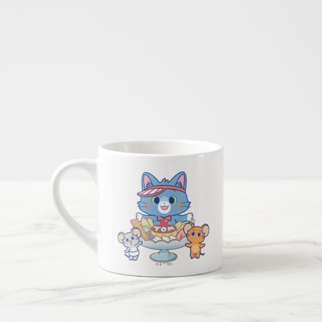 Taza De Espresso Anime Tom, Jerry y la sala de postres Tuffy (Izquierda)