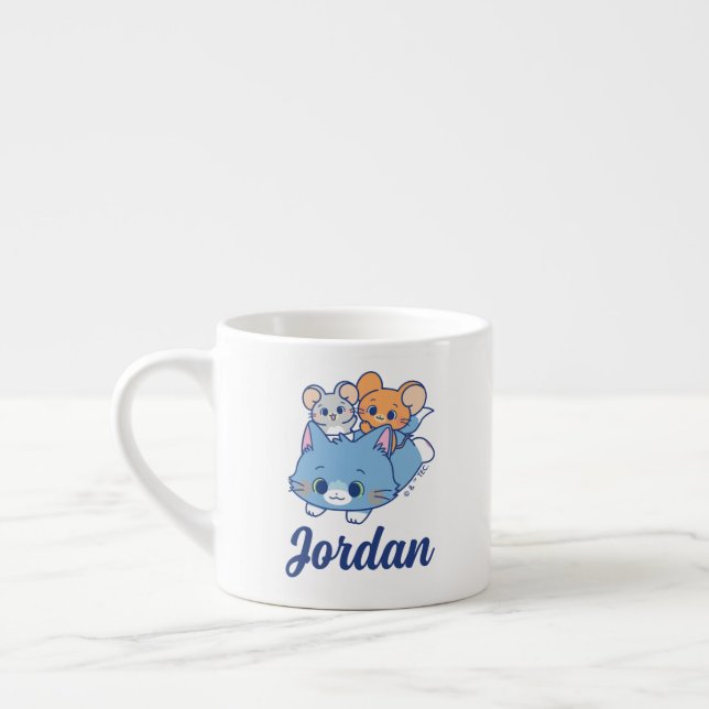 Taza De Espresso Anime Tom, Jerry y Tuffy (Izquierda)