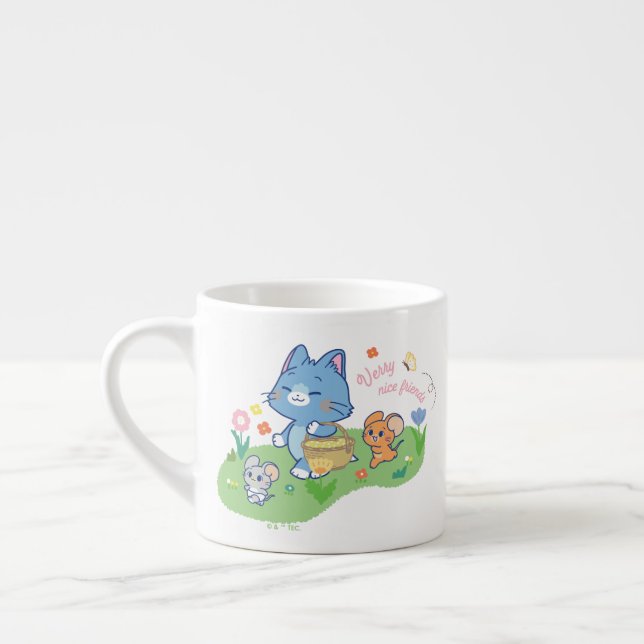 Taza De Espresso Anime Tom, Jerry y Tuffy Picnic (Izquierda)