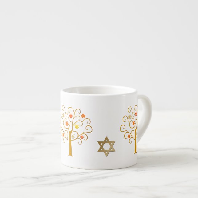 Taza De Espresso Año Nuevo judío | Rosh Hashanah Gift (Derecha)