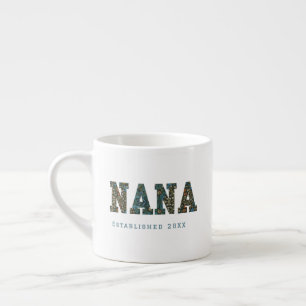 Taza De Espresso Año personalizado Nana - café floral de moda Coffe
