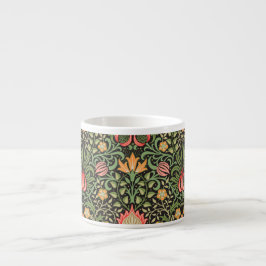 Taza De Espresso Antigüedad floral persa William Morris