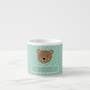 Taza De Espresso Aqua lindo oso niños