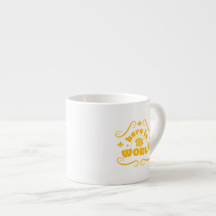 Taza De Espresso Aquí está el mundo