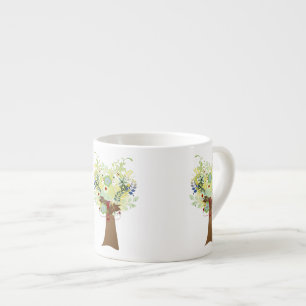 Taza De Espresso Árbol de flores