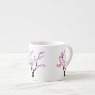 Taza De Espresso Árbol de flores de ciruela
