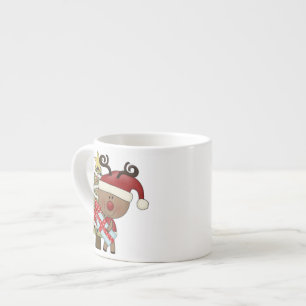 Taza De Espresso Árbol del día de fiesta del reno de Rudy