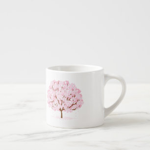 Taza De Espresso Árbol Sakura en pleno florecimiento - Elegante dis