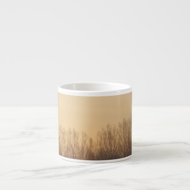 Taza De Espresso Árboles de invierno (Frente)