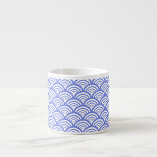 Taza De Espresso Arco de vieira Art Deco geométrico azul polvorient