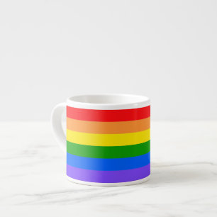 Taza De Espresso Arcoíris Colorido
