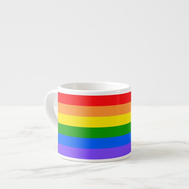 Taza De Espresso Arcoíris Colorido (Izquierda)
