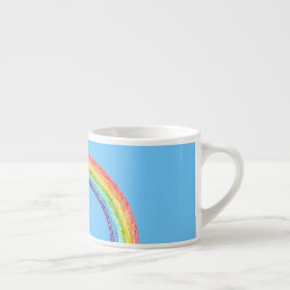 Taza De Espresso Arcoiris y cielo azul