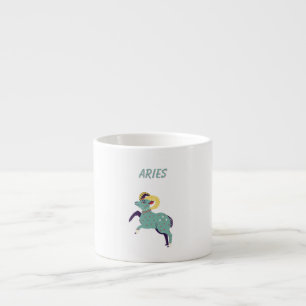 Taza De Espresso Aries rosa, zodiaco, impresión de signo zodiacal
