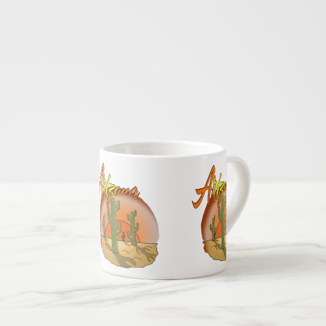 Taza De Espresso Arizona Sunset Cactus (Derecha)