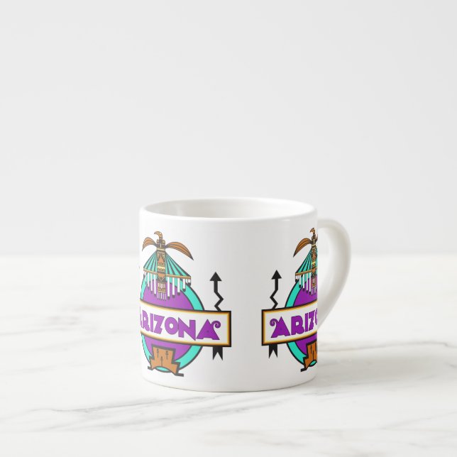 Taza De Espresso Arizona Thunderbird Shield (Derecha)