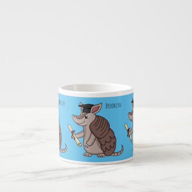 Taza De Espresso Armadillo cúbico con personalizado de tapón de gra (Frente)