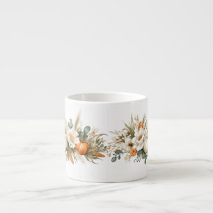 Taza De Espresso Arreglo floral de otoño boho