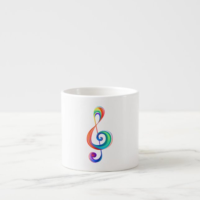 Taza De Espresso Arroyo arcoiris estratificado (Frente)