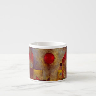 Taza De Espresso Arte abstracto colorido globo rojo Paul Klee 