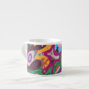 Taza De Espresso Arte abstracto de "desbordamiento"