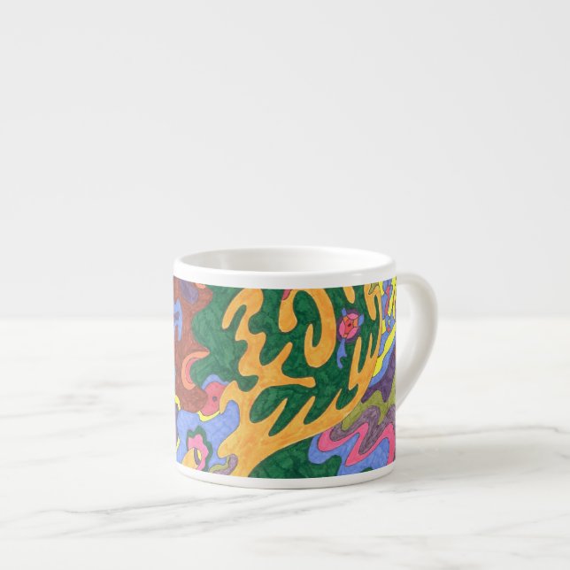 Taza De Espresso Arte abstracto de "oro" (Derecha)