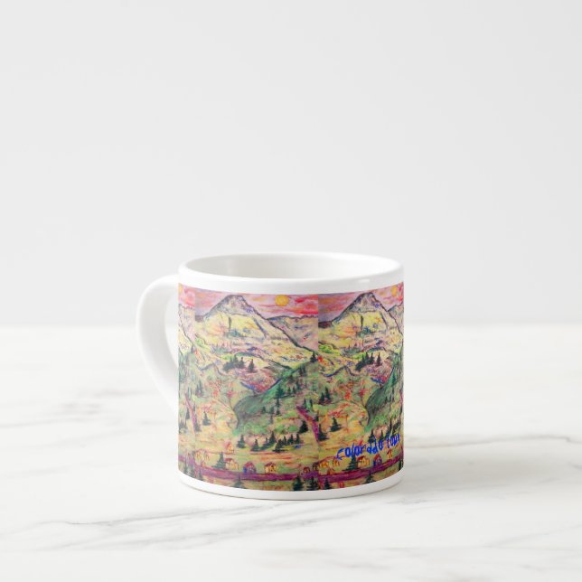 Taza De Espresso arte de colorado (Izquierda)