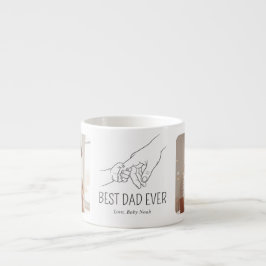 Taza De Espresso Arte de línea minimalista Mejor papá del mundo Fot