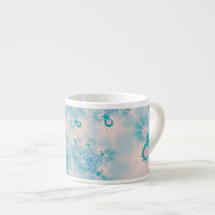 Taza De Espresso Arte de mariposa de meditación azul tranquila