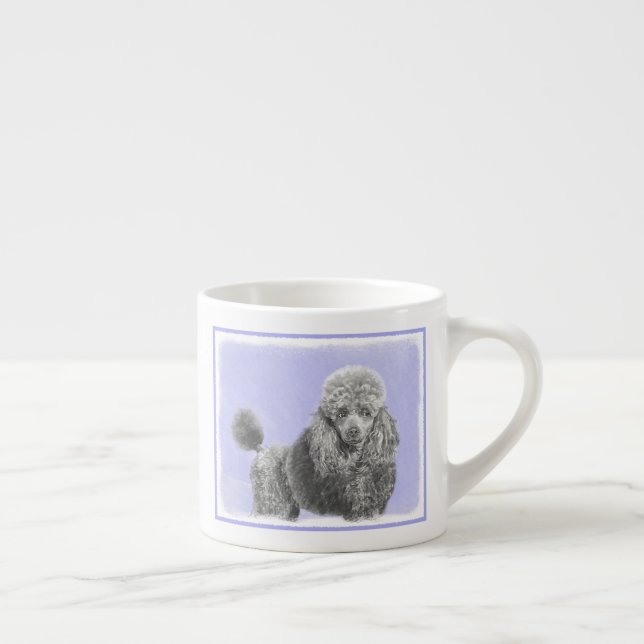 Taza De Espresso Arte de perro azul grisáceo de juguete en miniatur (Derecha)