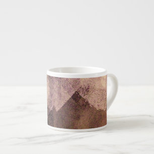 Taza De Espresso Arte de pincel de pintura abstracta de color rosa