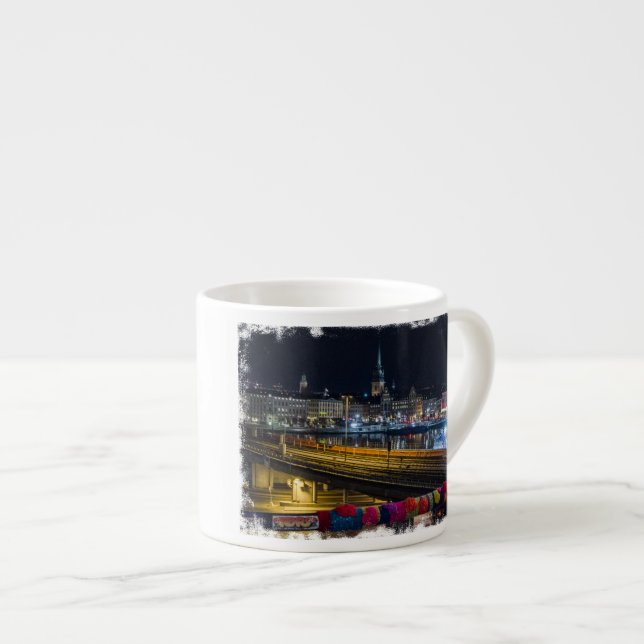 Taza De Espresso Arte de Suecia - colección de Estocolmo - invierno (Derecha)