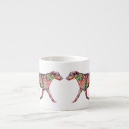 Taza De Espresso Arte de Valentine Irish Wolfhound