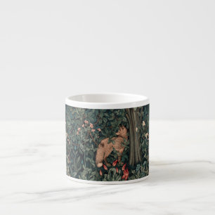 Taza De Espresso Arte de vida silvestre de zorro de vegetación de W