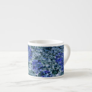 Taza De Espresso Arte digital de fondo abstracto de acuarela azul