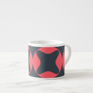 Taza De Espresso Arte geométrico vibrante, sencillo, abstracto
