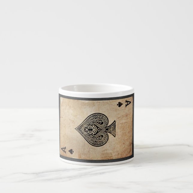 Taza De Espresso As de espadas lanzar almohada (Frente)