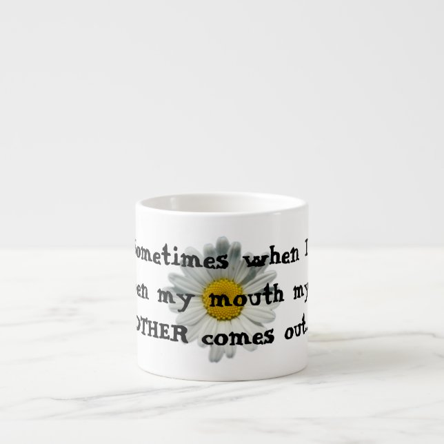 Taza De Espresso Asalte a veces cuando abro mi boca. (Frente)