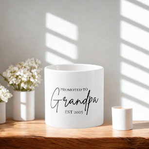 Taza De Espresso Ascendido al abuelo EST 2025   Abuelo por primera 