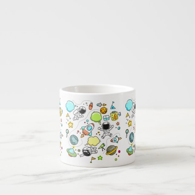 Taza De Espresso Astronauta divertida y fresca (Frente)