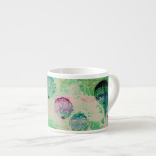 Taza De Espresso Ataques de pincel redondo de arte digital, rústico